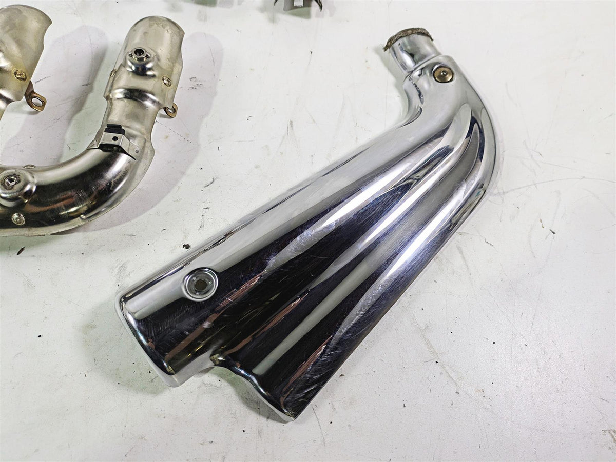 2006 Triumph Rocket 3 Exhaust Chrome Heat Shield Cover Set T2208512 {{ shop.shopifyCountryName }} - Mototech271