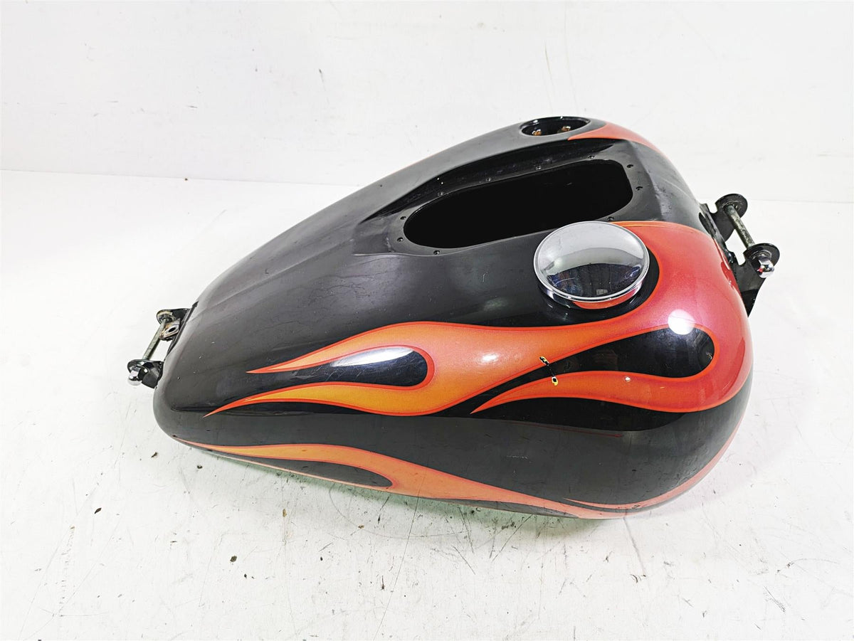 2013 Harley FXDWG Dyna Wide Glide Fuel Gas Petrol Tank Flames 61000707 {{ shop.shopifyCountryName }} - Mototech271