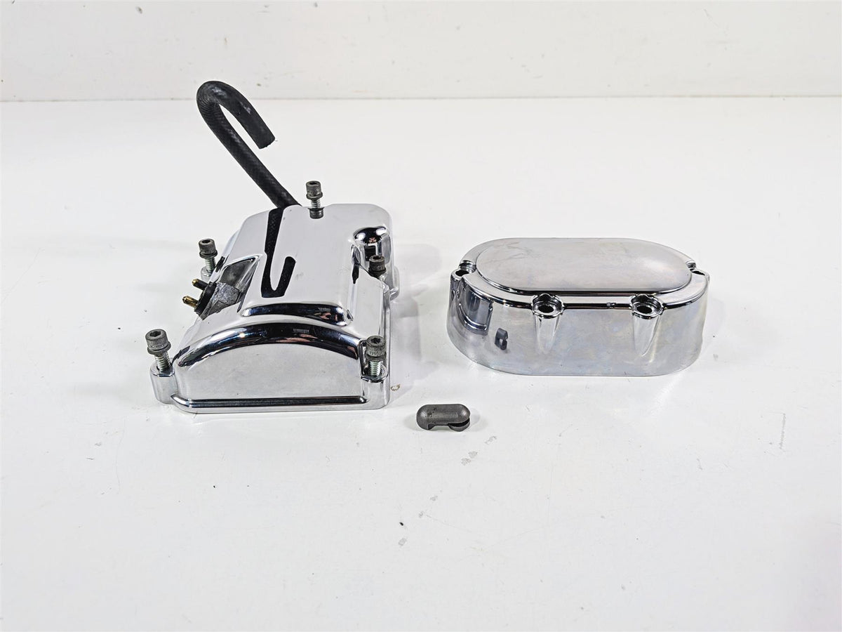 2000 Harley Touring FLHRCI Road King Transmission Chrome Cover Set 34465-98 {{ shop.shopifyCountryName }} - Mototech271