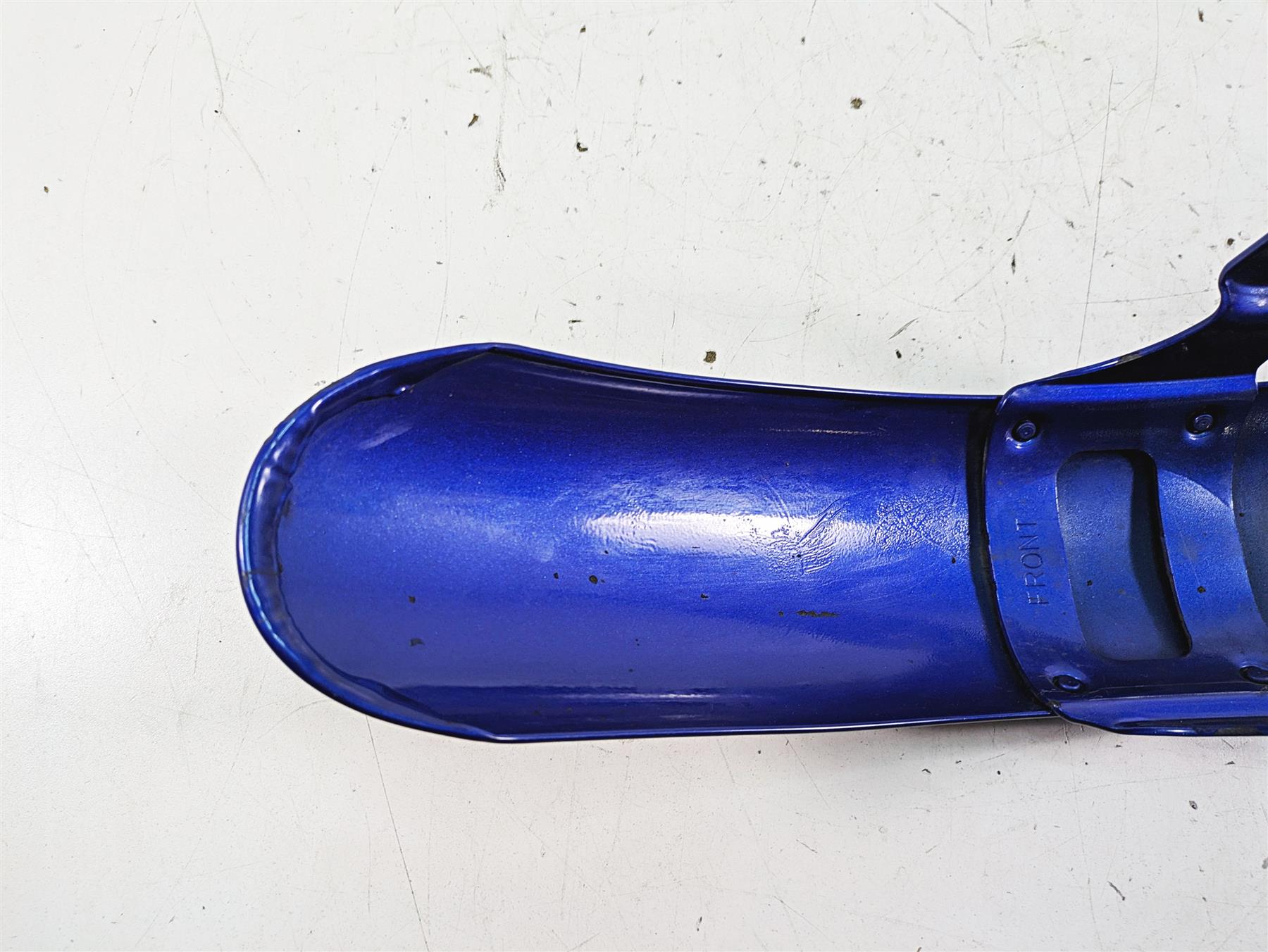 2009 Harley FXCWC Softail Rocker C Front Fender Flame Blue Pearl Deluxe 60158-08 {{ shop.shopifyCountryName }} - Mototech271