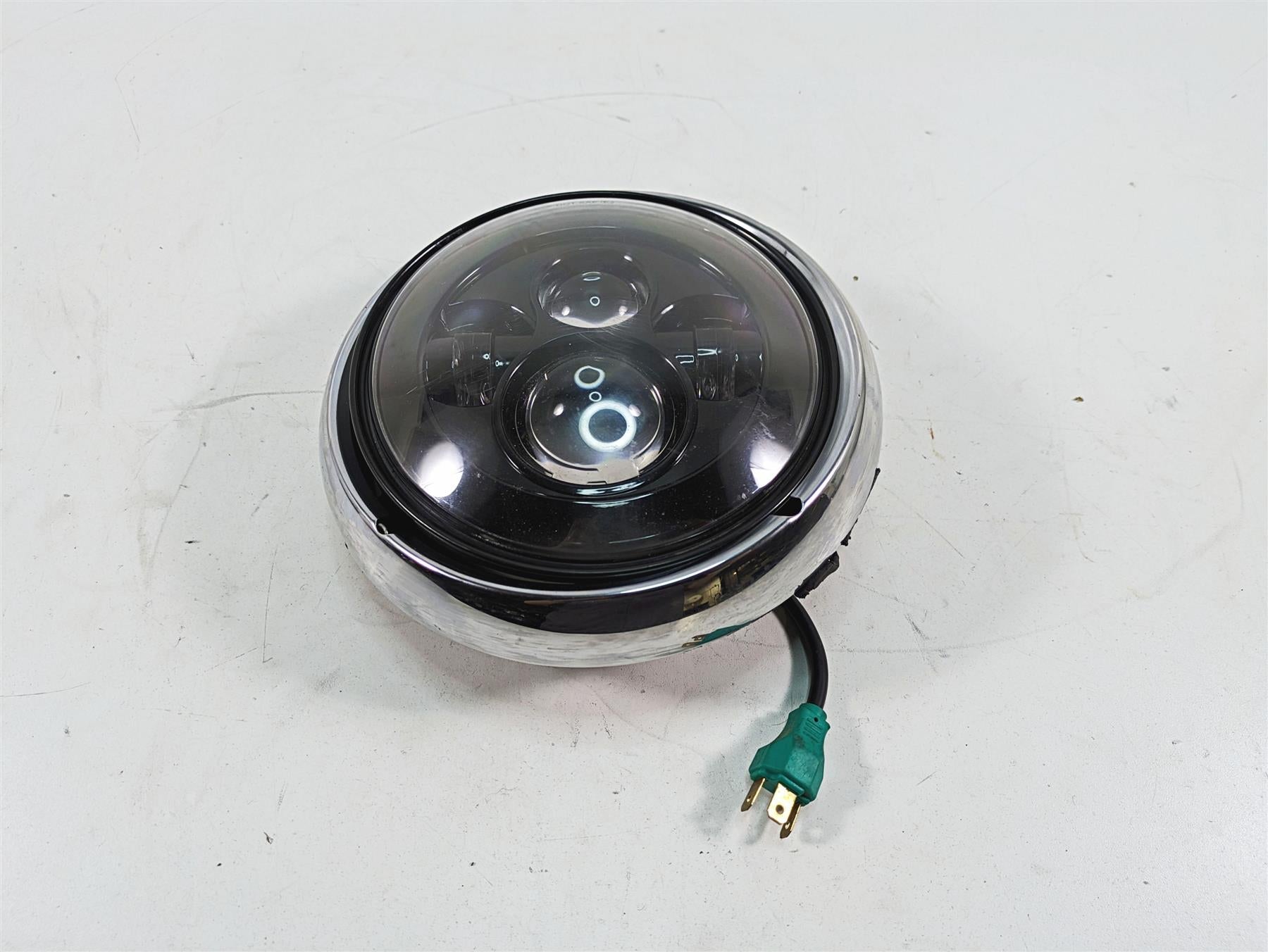 2012 Harley FLD Dyna Switchback Led Headlight + Oem Chrome Ring 67712-83B {{ shop.shopifyCountryName }} - Mototech271