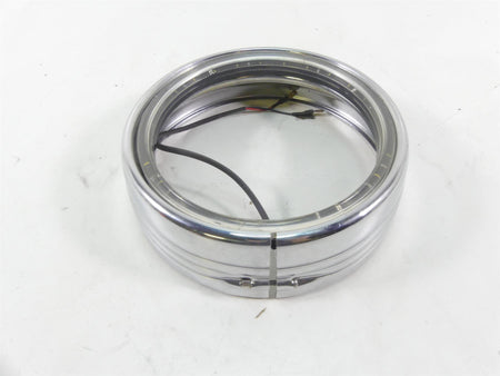 2004 Harley FLHTC SE CVO Electra Glide Chrome Led Headlight Halo Ring {{ shop.shopifyCountryName }} - Mototech271