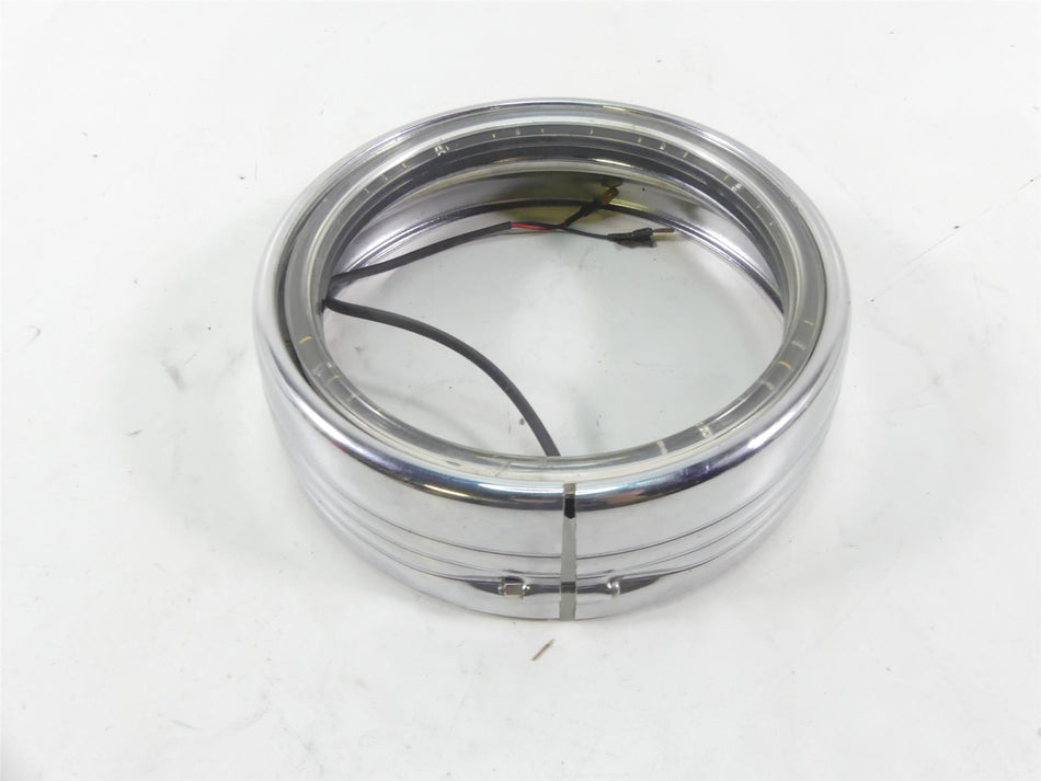 2004 Harley FLHTC SE CVO Electra Glide Chrome Led Headlight Halo Ring {{ shop.shopifyCountryName }} - Mototech271