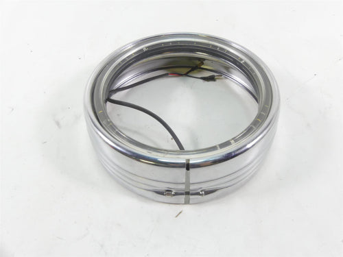 2004 Harley FLHTC SE CVO Electra Glide Chrome Led Headlight Halo Ring | Mototech271
