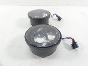 2014 Harley Dyna FXDF Fat Bob Led Headlight Light Bulb Lens Set - Scratched