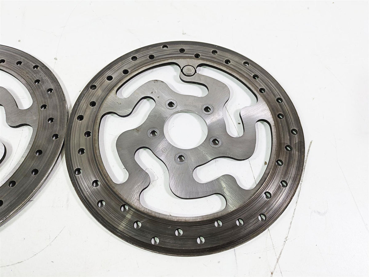 2008 Harley Touring FLHTP Electra Glide Front Brake Rotor Disc Set 41808-08A {{ shop.shopifyCountryName }} - Mototech271