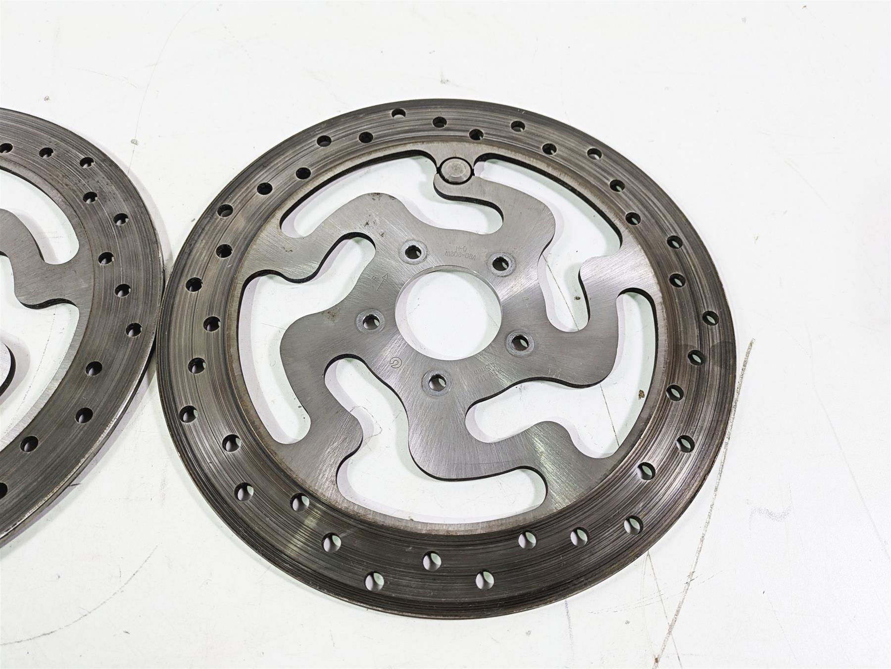 2008 Harley Touring FLHTP Electra Glide Front Brake Rotor Disc Set 41808-08A {{ shop.shopifyCountryName }} - Mototech271