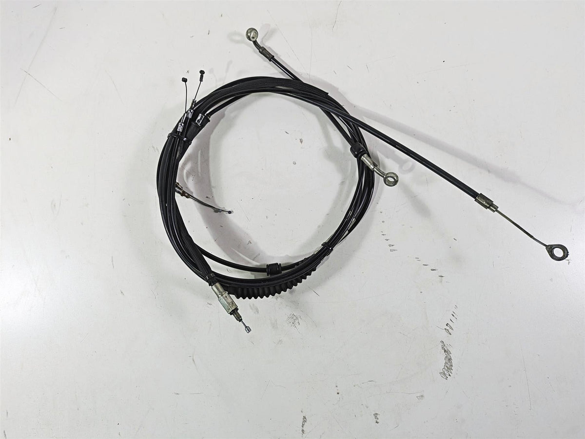2017 Harley Dyna FXDB Street Bob Brake Clutch Throttle Cable Set 14" Ape Hanger {{ shop.shopifyCountryName }} - Mototech271