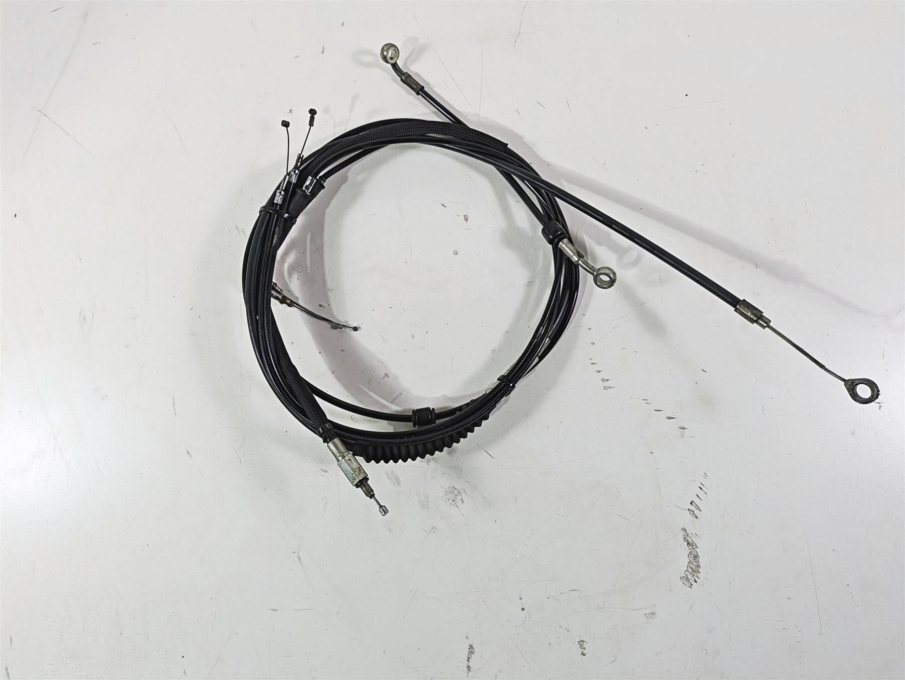 2017 Harley Dyna FXDB Street Bob Brake Clutch Throttle Cable Set 14" Ape Hanger {{ shop.shopifyCountryName }} - Mototech271