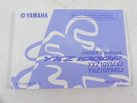 2018 Yamaha YXZ1000 R EPS Owners Manual 2HC-F8199-12 {{ shop.shopifyCountryName }} - Mototech271
