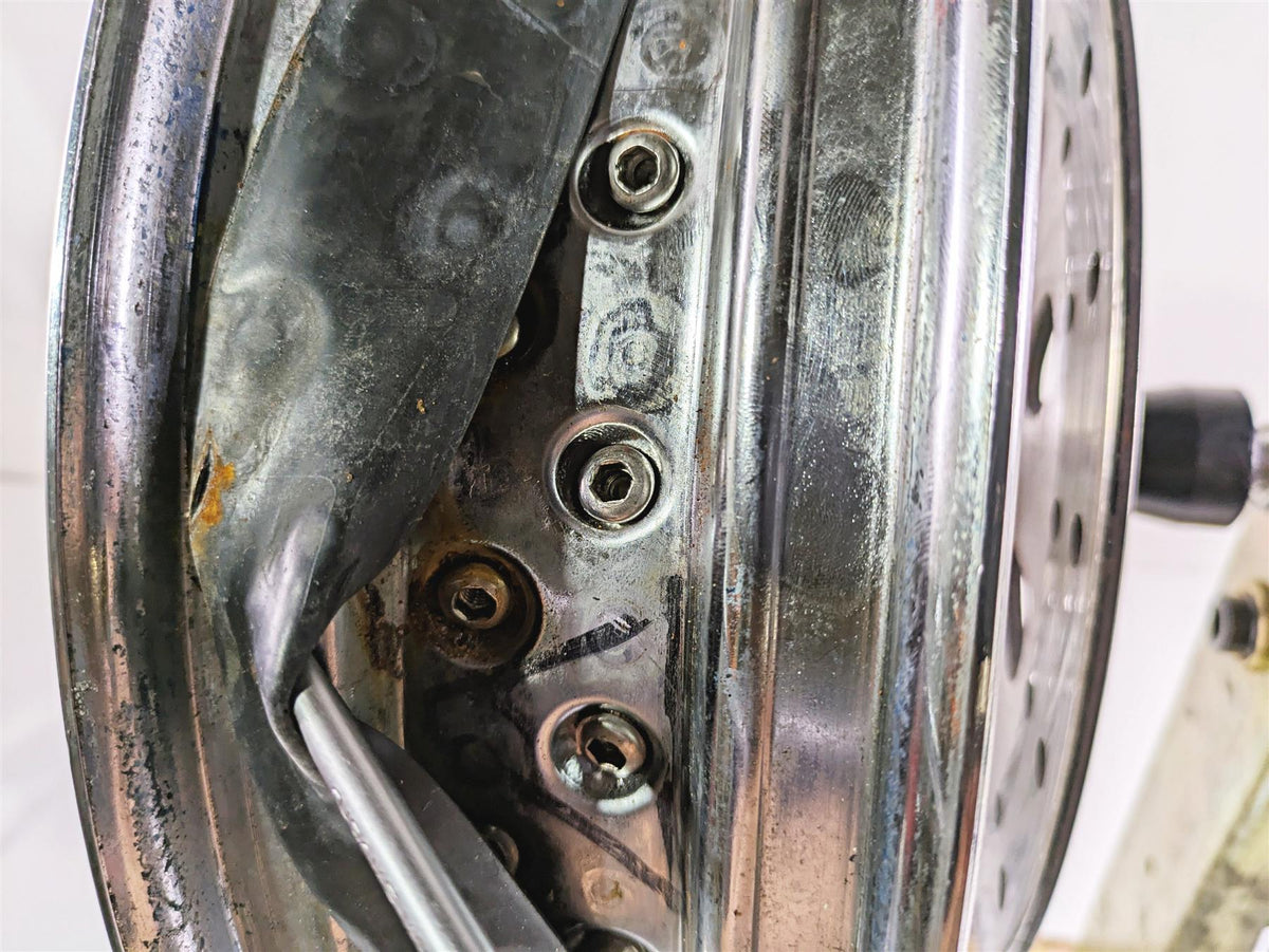 2002 Indian Spirit Deluxe Spoke Front Wheel Rim & Rotor 16x3.5 1mm Runout 21-950 {{ shop.shopifyCountryName }} - Mototech271
