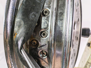2002 Indian Spirit Deluxe Spoke Front Wheel Rim & Rotor 16x3.5 1mm Runout 21-950
