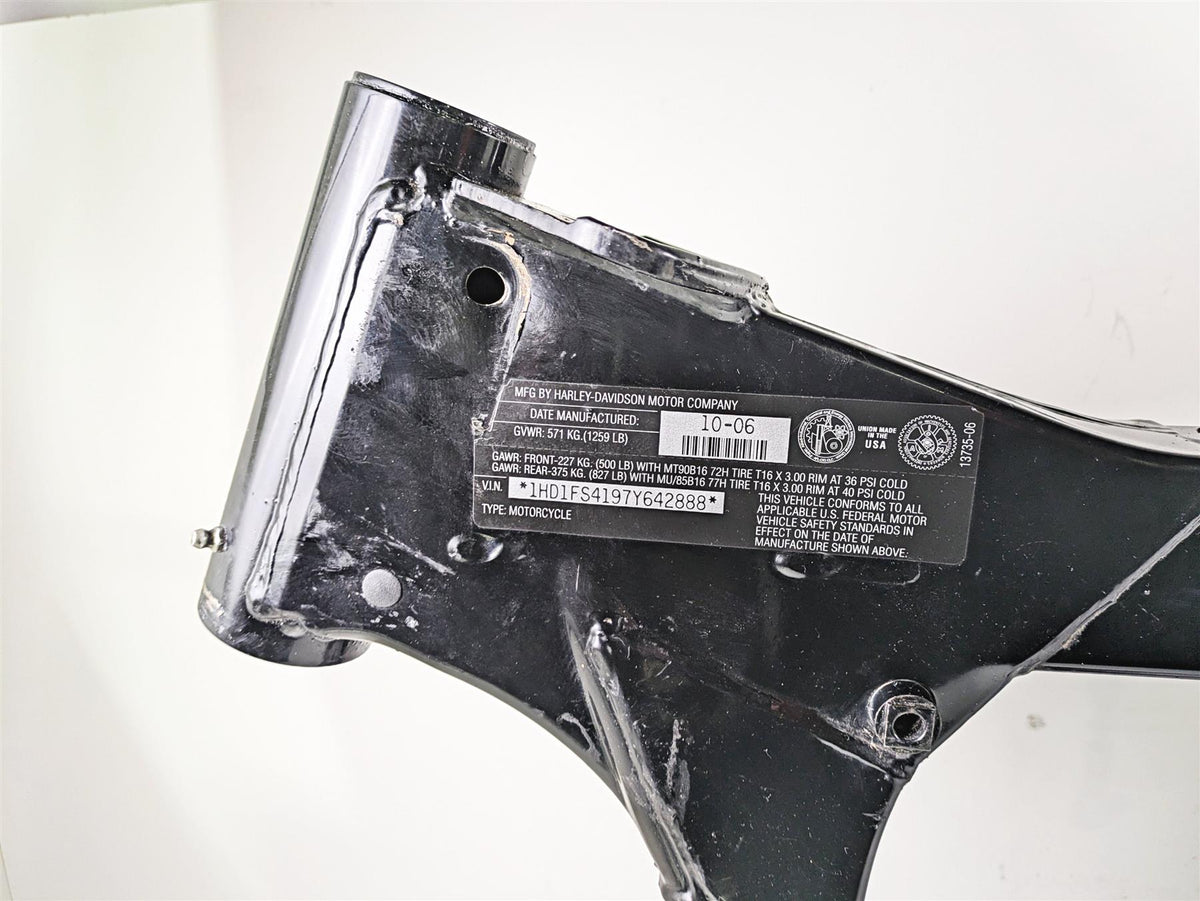 2007 Harley Touring FLTR Road Glide Straight Frame Chassis With Oklahoma Salvage Title 47900-07BHP {{ shop.shopifyCountryName }} - Mototech271