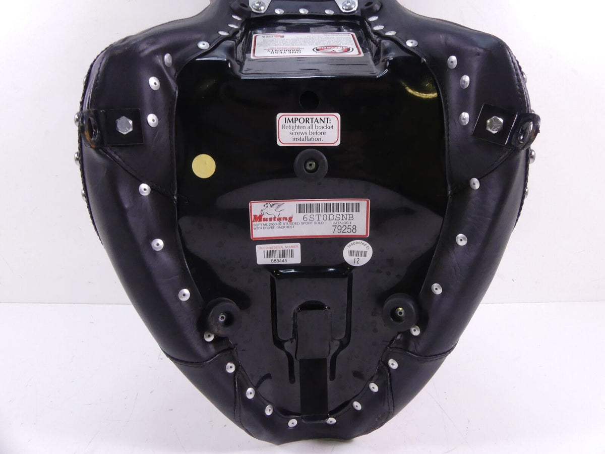 2001 Harley Softail FLSTC Heritage Mustang Studded Seat Saddle Set 79258 {{ shop.shopifyCountryName }} - Mototech271