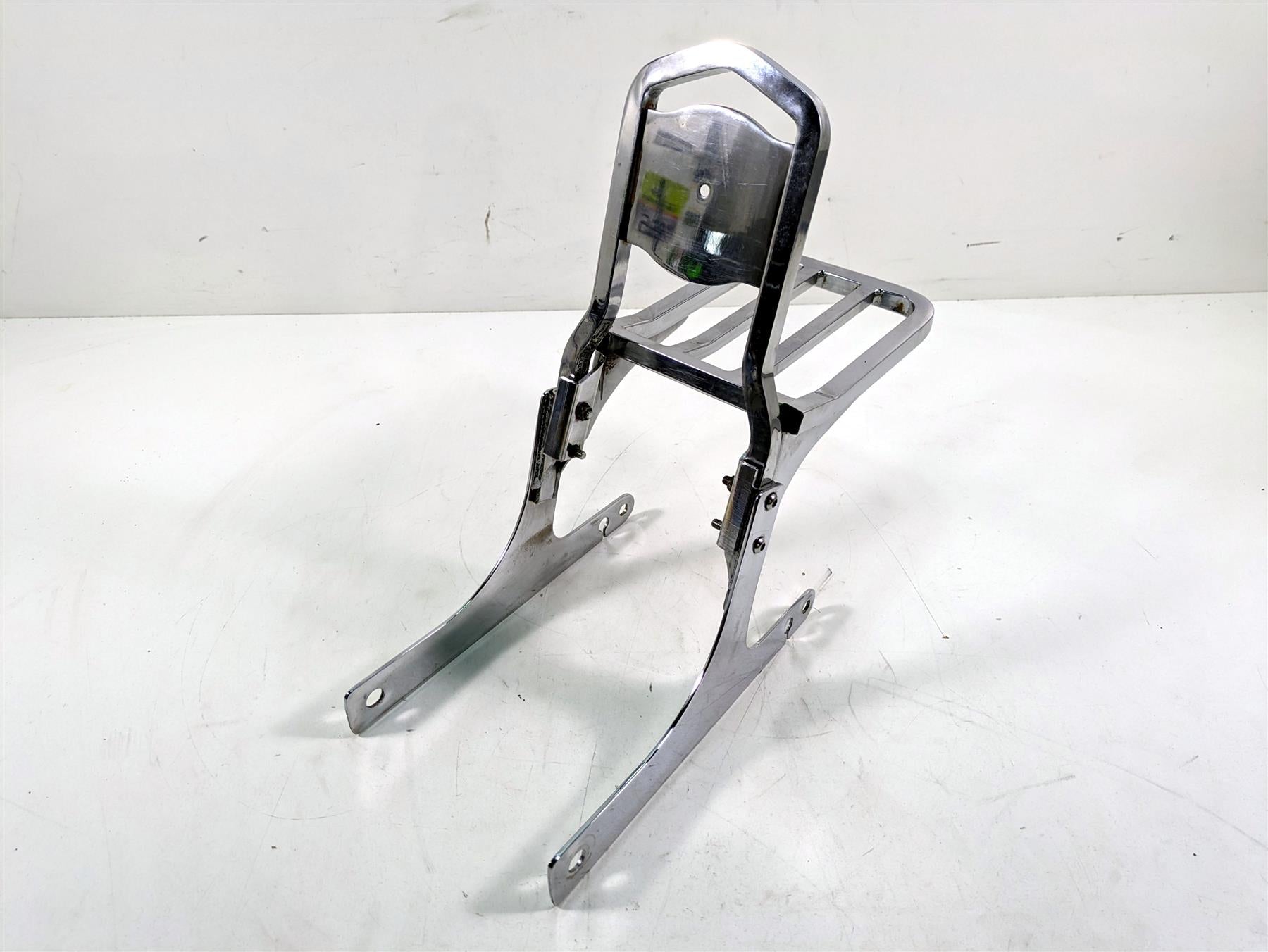2000 Harley Dyna FXDL Low Rider Rear Chrome Sissy Bar Backrest Luggage Six Pack Rack {{ shop.shopifyCountryName }} - Mototech271