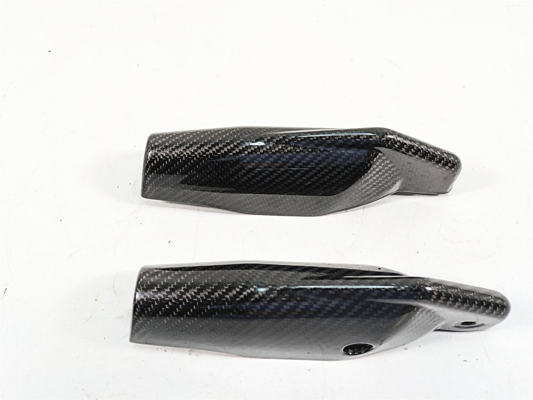 2011 Ducati Hypermotard 1100 Evo SP Front Fork Lower Carbon Guards 46012801E
