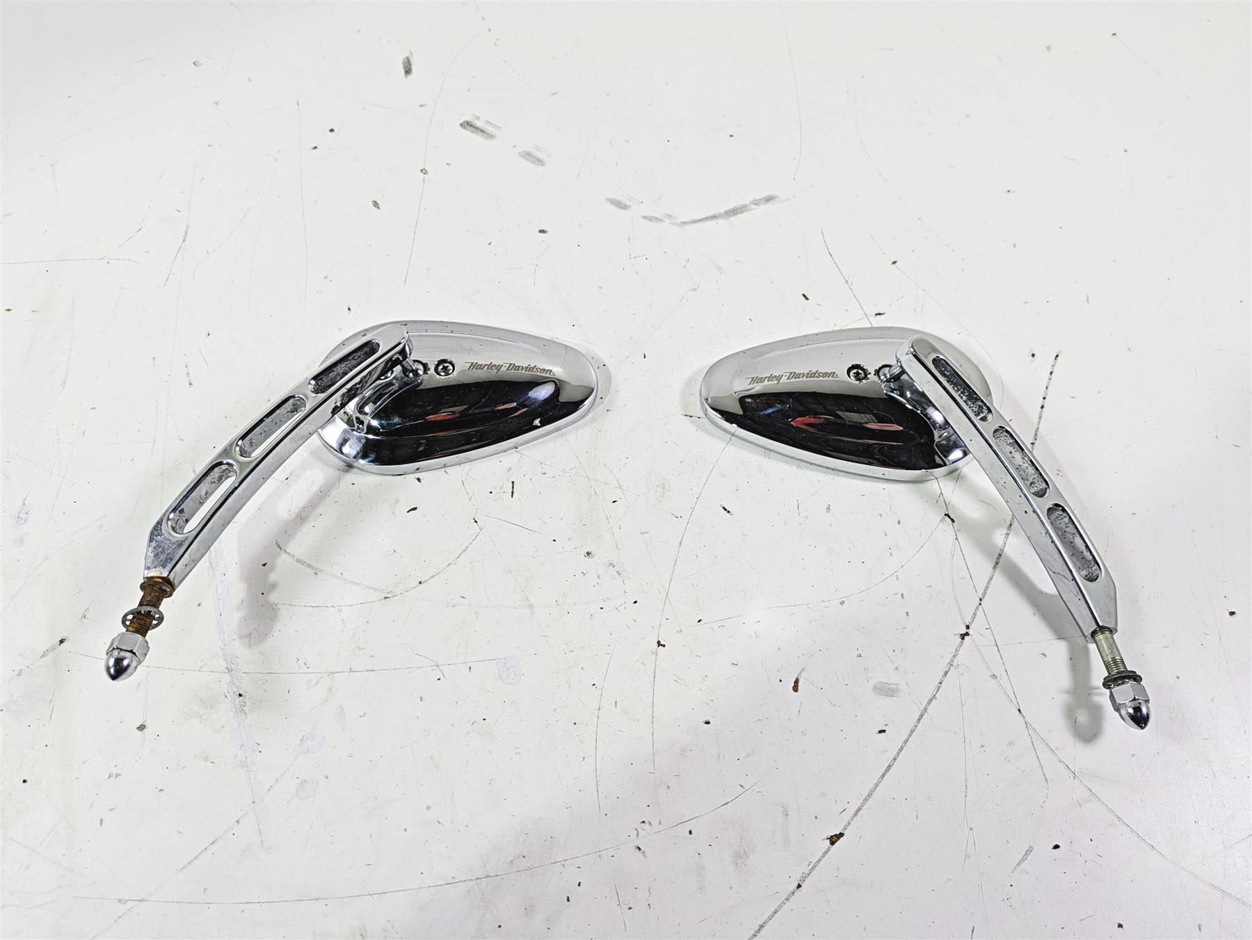 2007 Harley Touring FLHTCU SE CVO E-Glide Chrome Mirror Set - Pits 91951-07 {{ shop.shopifyCountryName }} - Mototech271