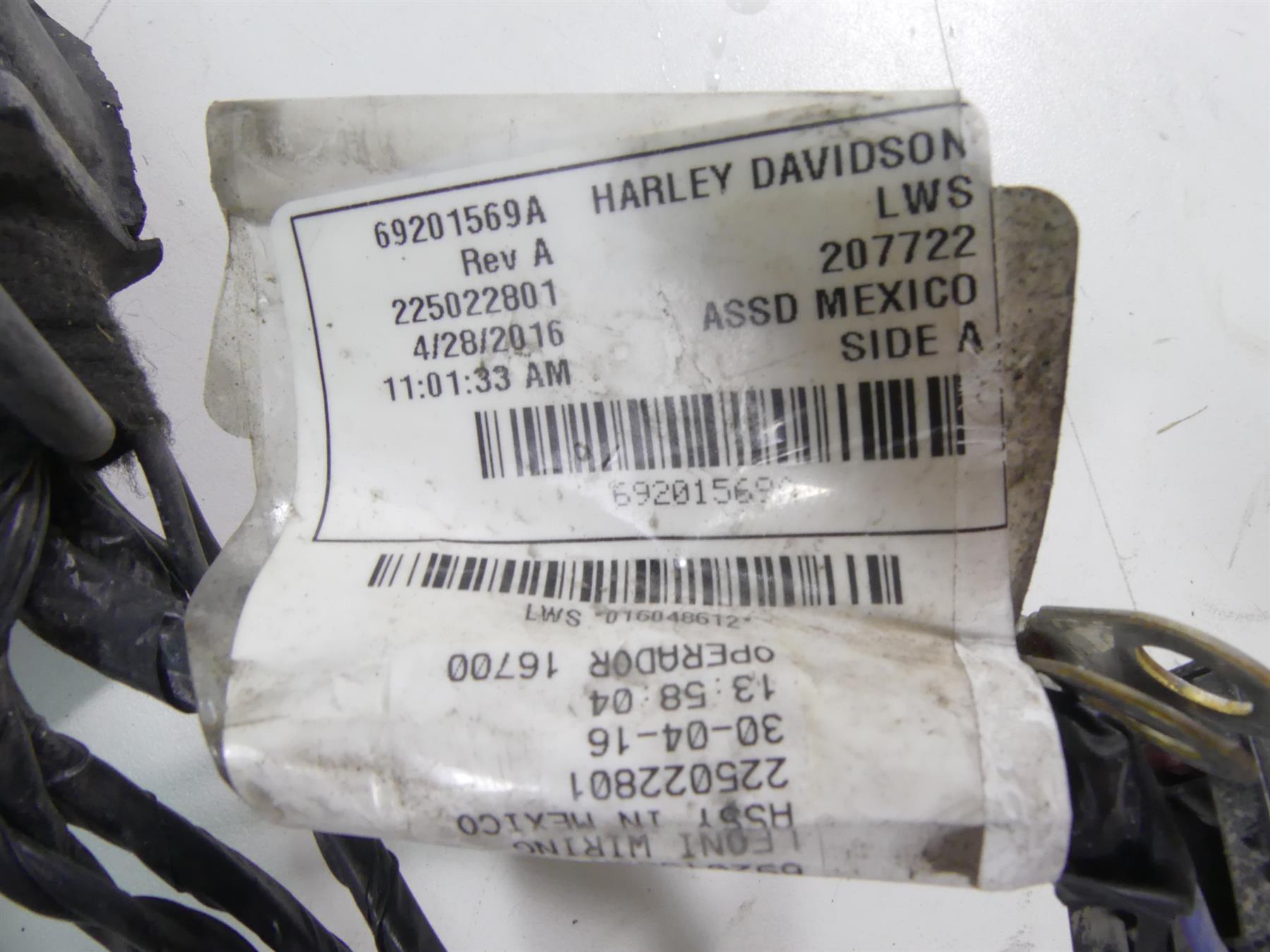 2016 Harley FXDLS Dyna Low Rider Main Wiring Harness Loom - No Cuts 69201569A {{ shop.shopifyCountryName }} - Mototech271