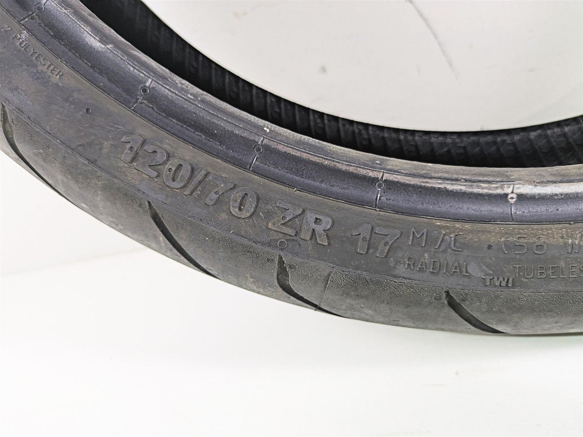 Used Front Motorcycle Tire Continental Conti Road TWI 120/70 ZR17 02447220000 {{ shop.shopifyCountryName }} - Mototech271