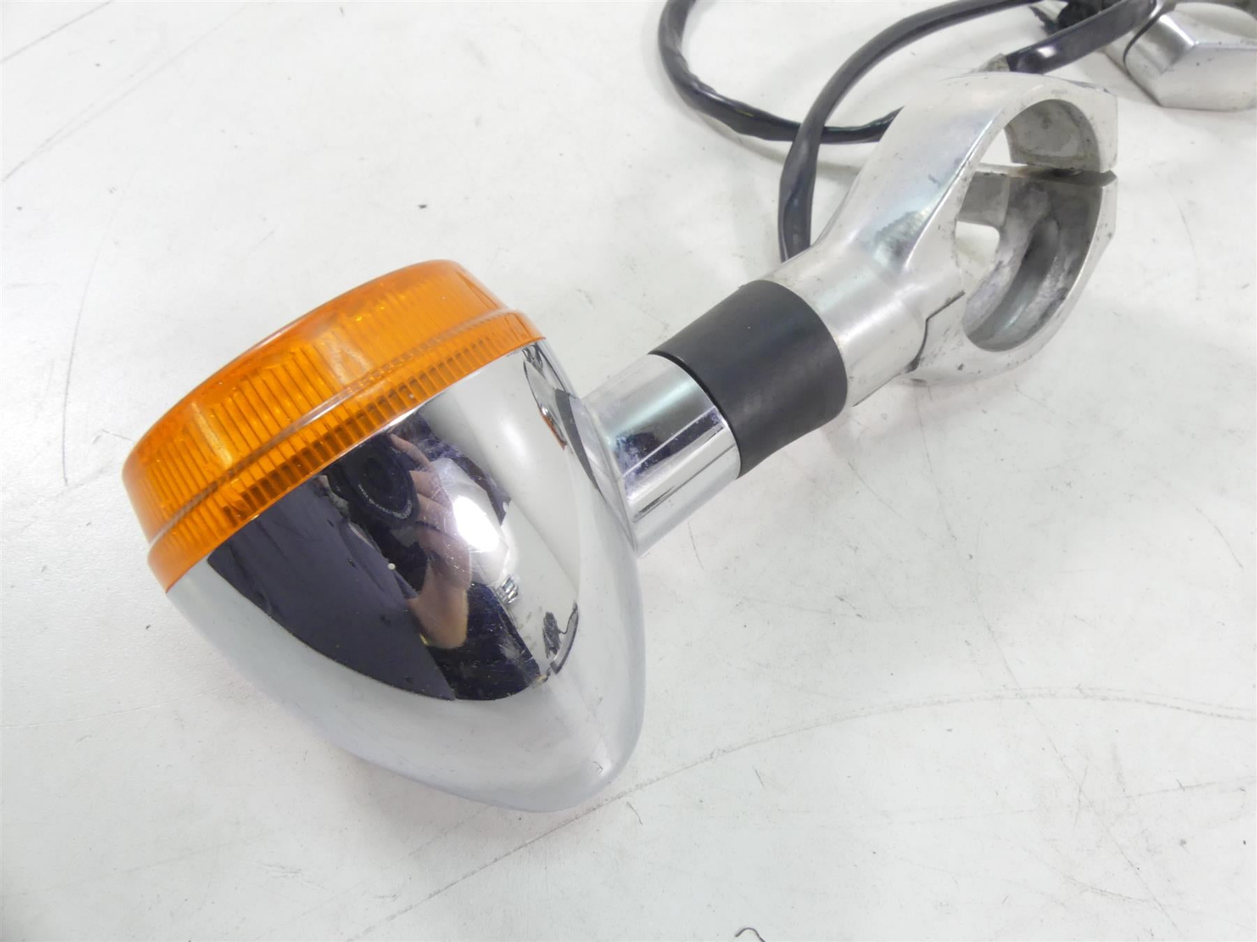 2003 Honda VTX1800R Front Blinker Turn Signal Lights & Clamp Set 33400-MBH-672 {{ shop.shopifyCountryName }} - Mototech271