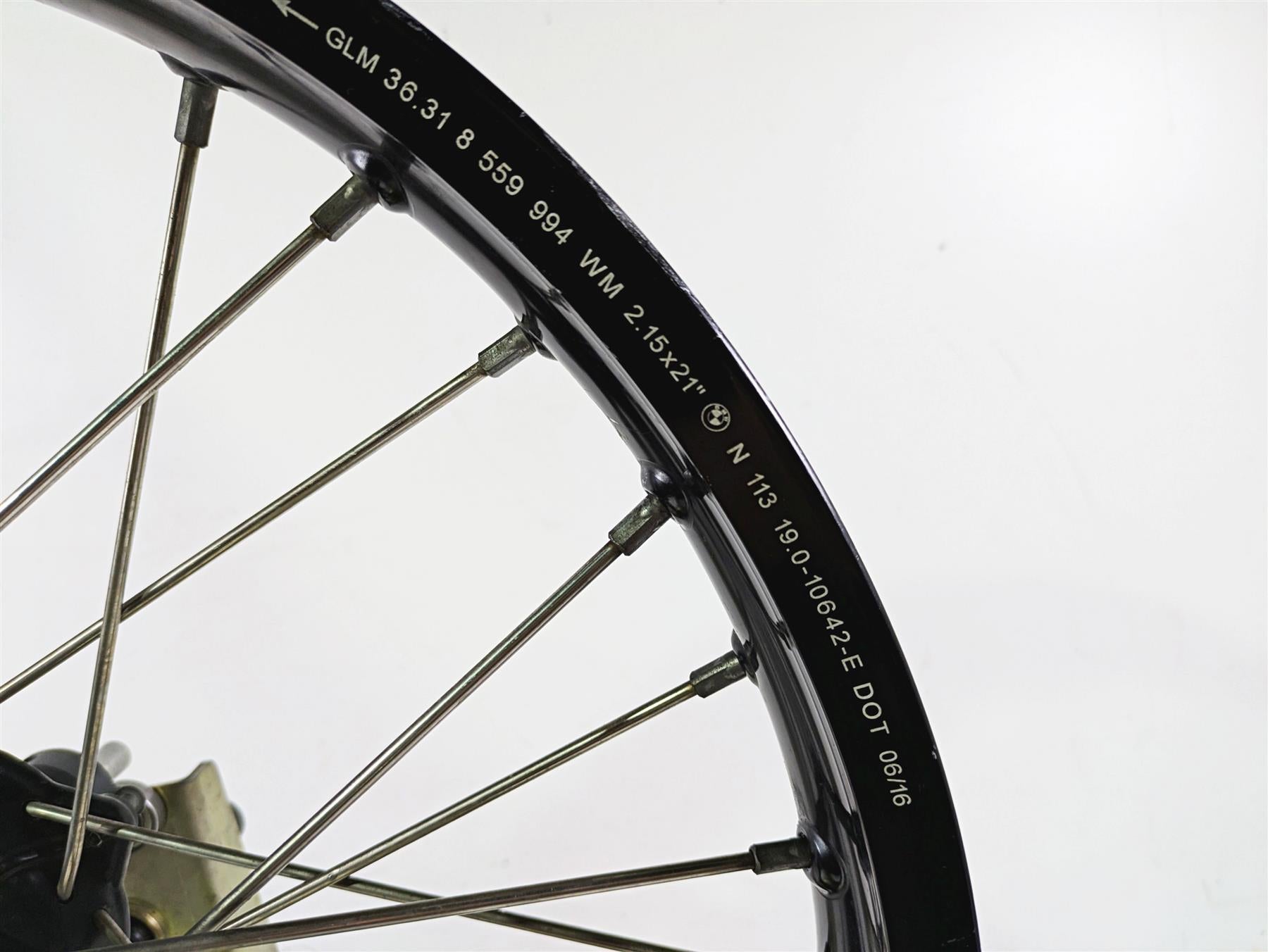 2017 BMW F800GS Adv K75 Straight 21x2.15 Front Wheel Rim 36318564176 {{ shop.shopifyCountryName }} - Mototech271