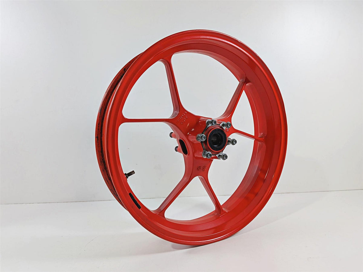 2016 Aprilia RSV 1100 Tuono V4 Factory Strgt Front Red 17x3.5 Wheel Rim 2B002105 {{ shop.shopifyCountryName }} - Mototech271