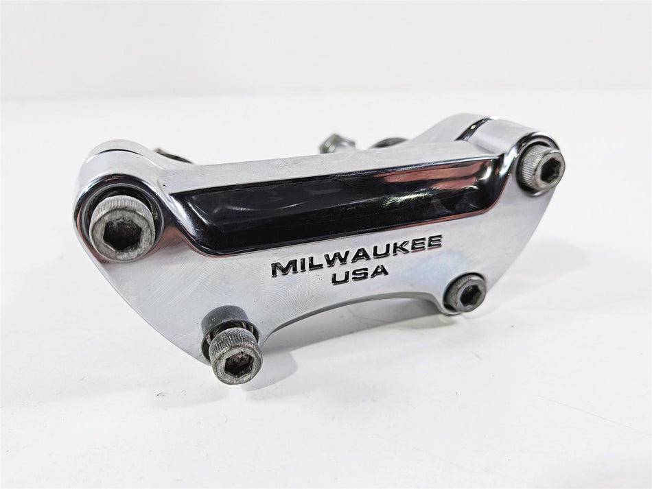 2011 Harley FXDF Dyna Fat Bob Chrome Milwaukee Handlebar Riser Clamps 55900025 {{ shop.shopifyCountryName }} - Mototech271