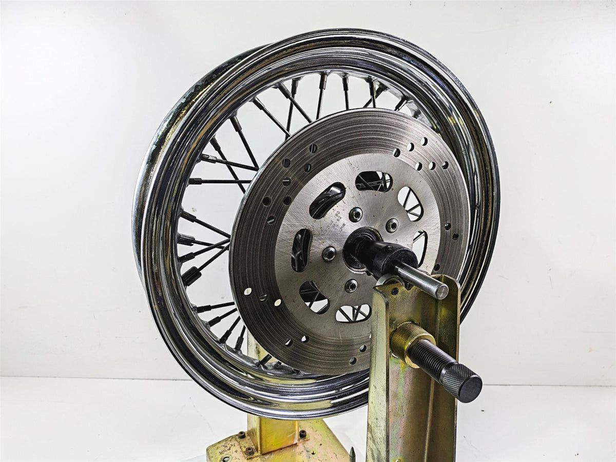 1992 Harley FLSTC Softail Heritage 16x3 Front Wheel Spoke Rim + Cover 43005-86 {{ shop.shopifyCountryName }} - Mototech271