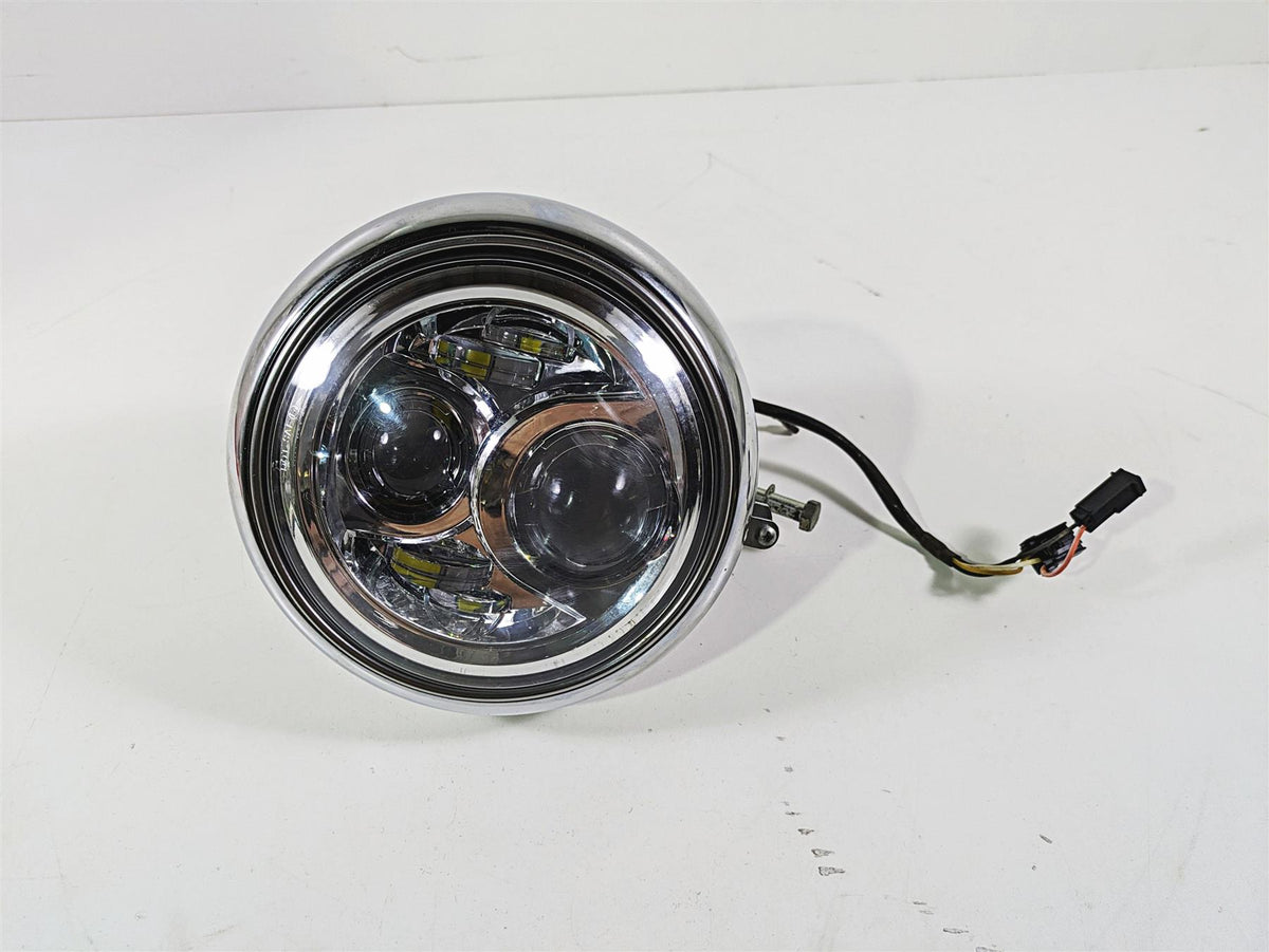 2008 Harley FLSTC Softail Heritage Led Headlight Lamp & Bracket 69748-05B {{ shop.shopifyCountryName }} - Mototech271