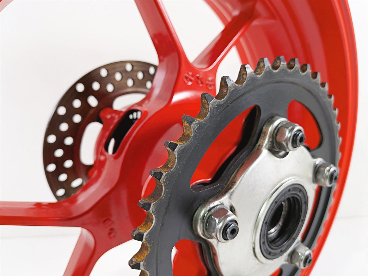 2016 Aprilia RSV 1100 Tuono V4 Factory Rear Red 17x6 Wheel Rim 2B002118 {{ shop.shopifyCountryName }} - Mototech271