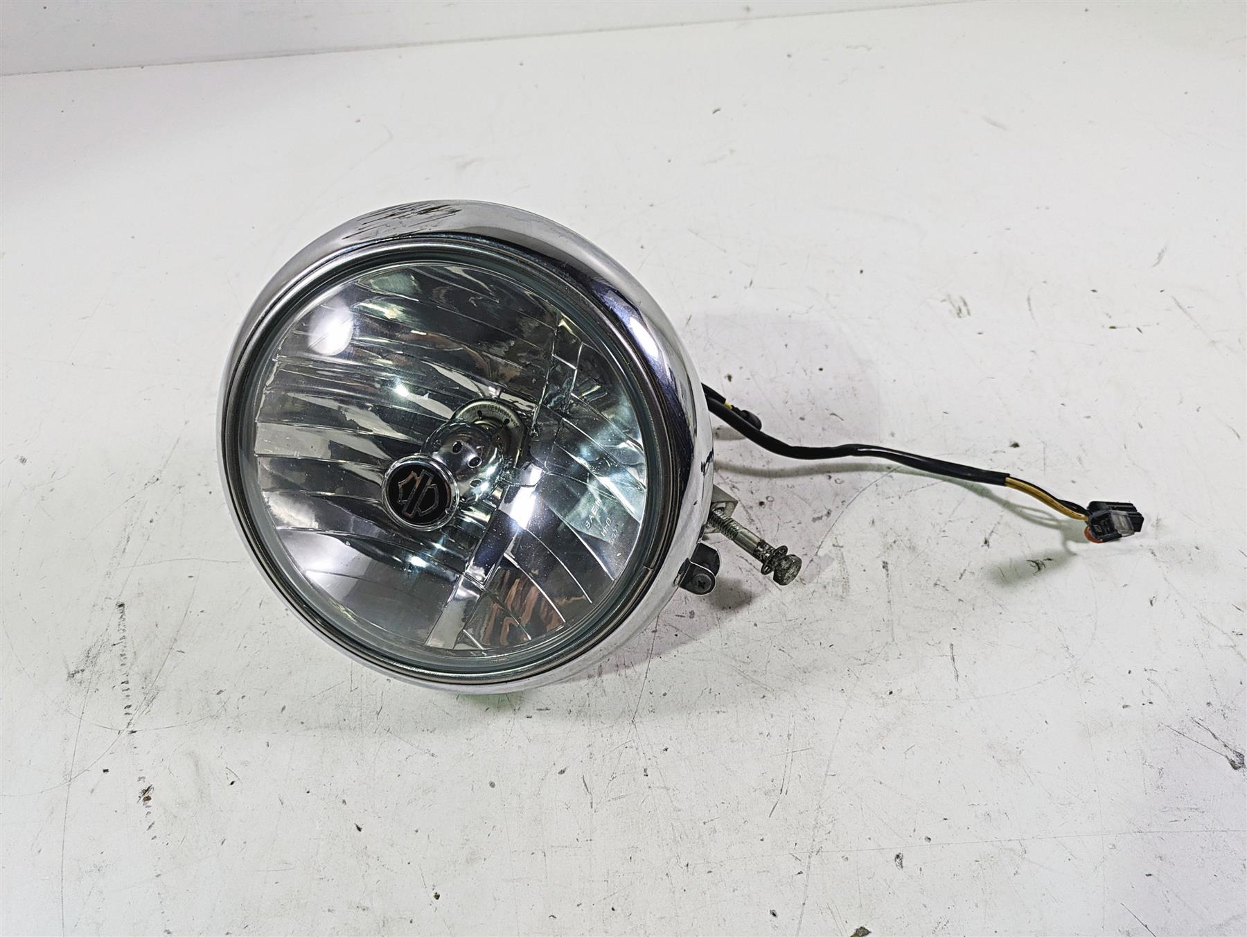 2005 Harley Softail FLSTFSE CVO Fat Boy Headlight Lamp & Bracket -Read 67903-00A {{ shop.shopifyCountryName }} - Mototech271