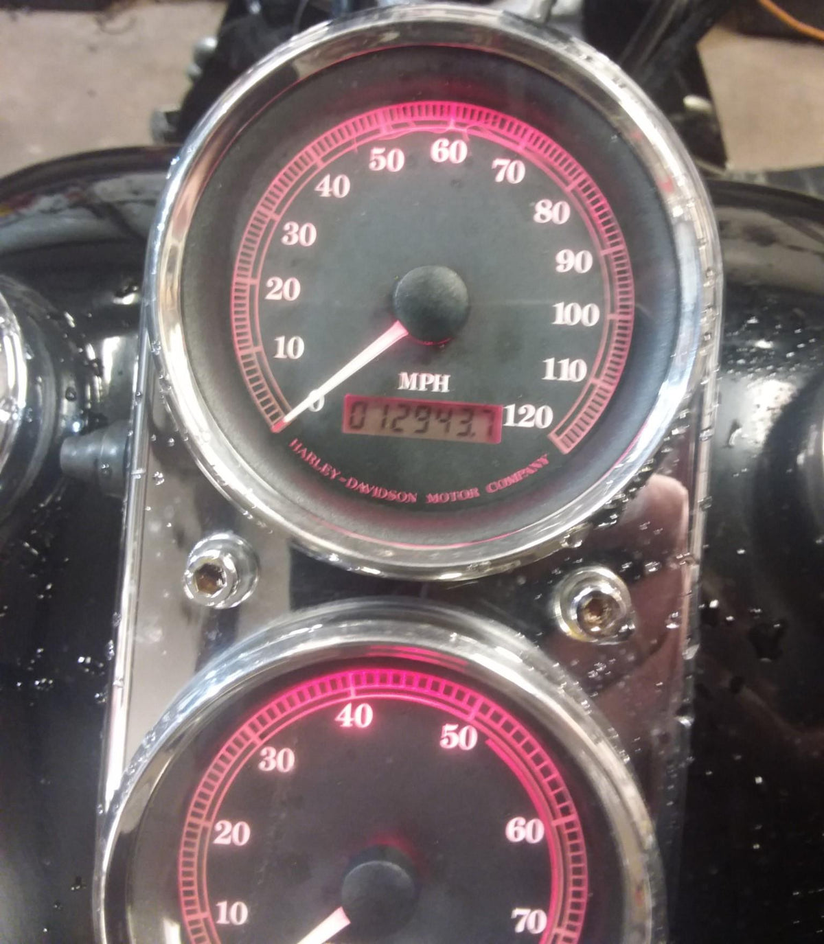 1995 Harley Dyna FXDL Low Rider Speedometer Tachometer 12K Gauges 67025-95 {{ shop.shopifyCountryName }} - Mototech271