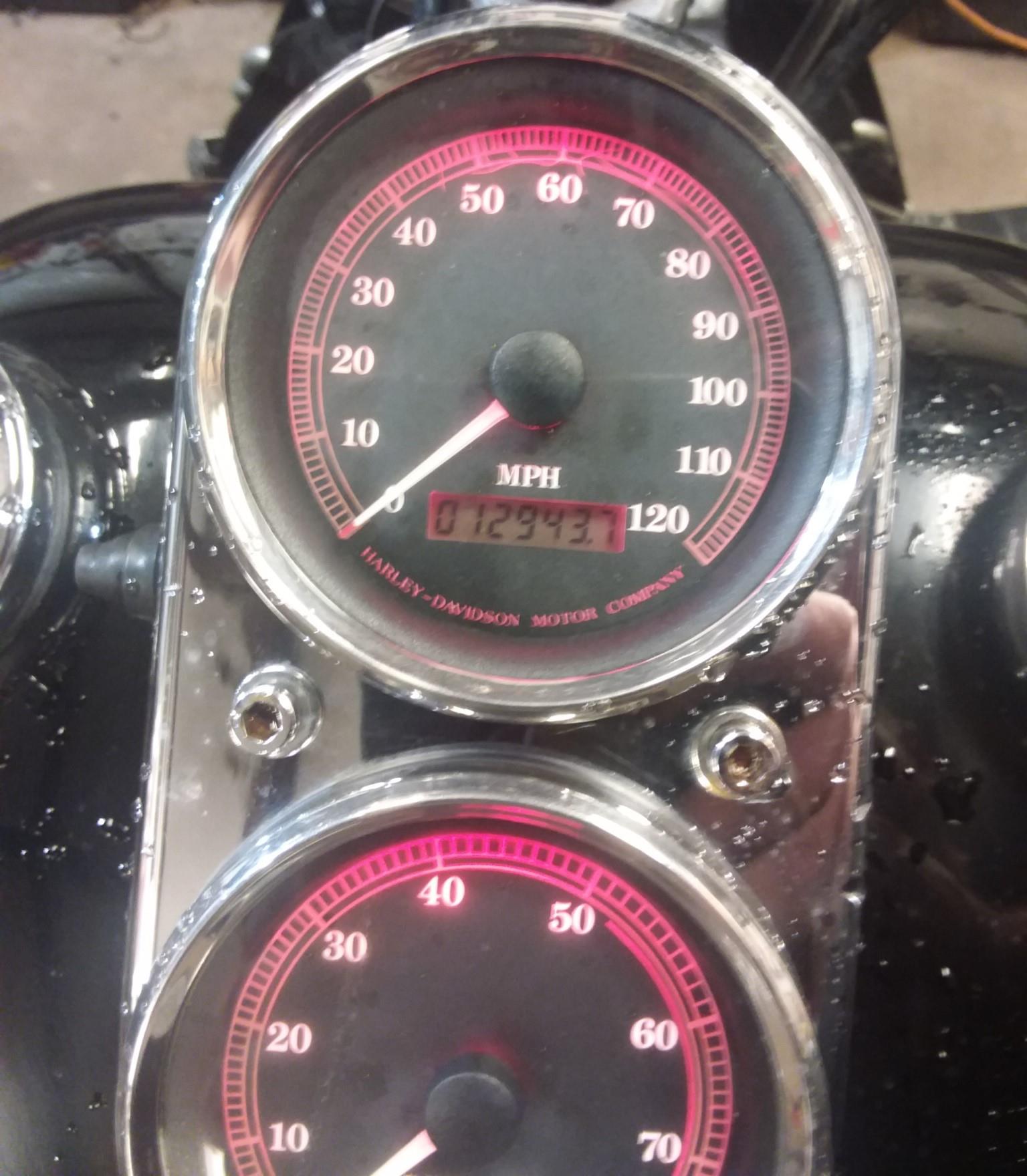 1995 Harley Dyna FXDL Low Rider Speedometer Tachometer 12K Gauges 67025-95 {{ shop.shopifyCountryName }} - Mototech271