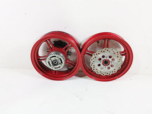 2021 Kawasaki Z125 Pro  Straight Red Front Rear Wheel Rim Set 41073-0674-63D | Mototech271
