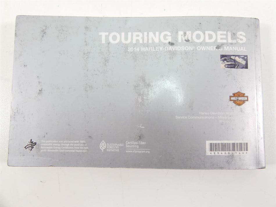 2014 Harley Touring FLHTK Electra Glide Owners Manual Book 99466-14A {{ shop.shopifyCountryName }} - Mototech271