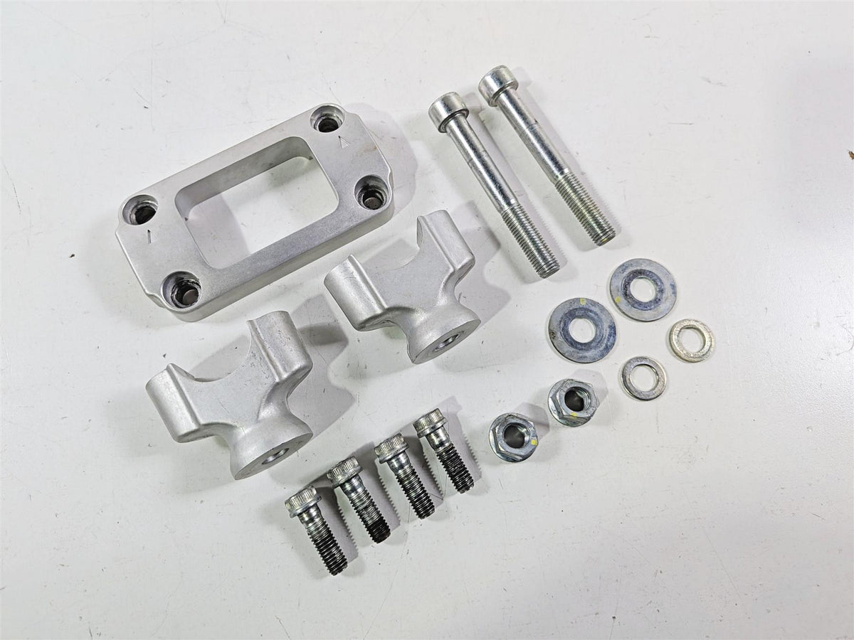 2009 Ducati Hypermotard 1100 S Handlebar Riser Holder Mounts 36010621B-Mototech271