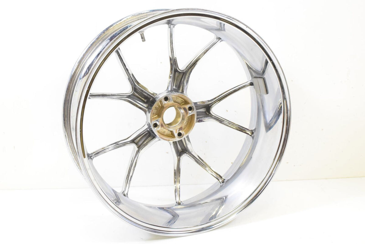 2008 Ducati 848 Straight Chrome Wheel Rim Set 17x3.5 17x5.5 50121161AB 50221341A {{ shop.shopifyCountryName }} - Mototech271
