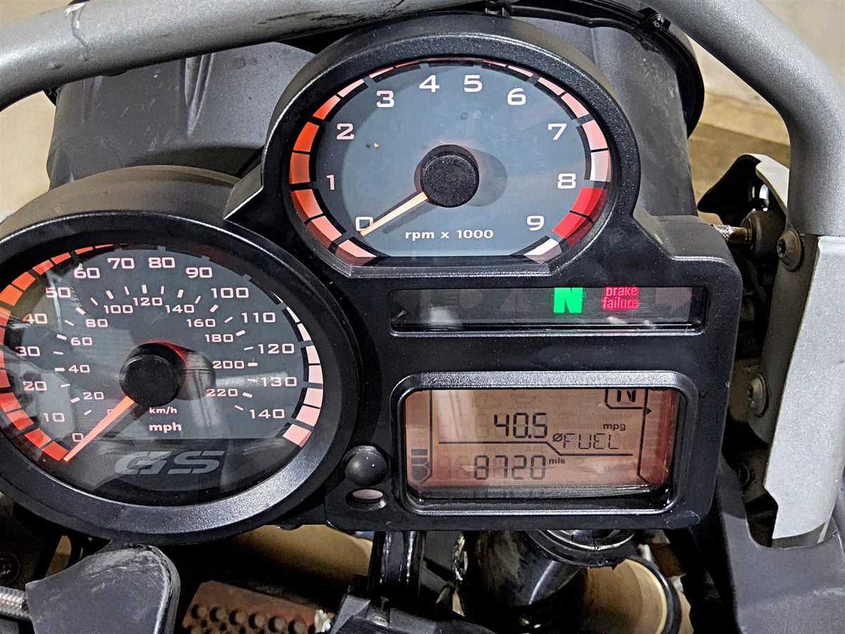 2009 BMW R1200 GS K25 Speedometer Gauge Instrument - 8k 62117718196 {{ shop.shopifyCountryName }} - Mototech271