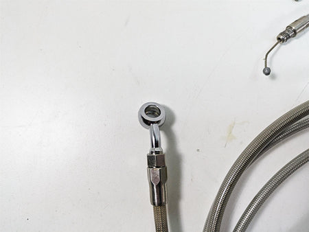 2009 Harley Dyna FXDFSE CVO Fat Bob 10" Handlebars Brake Throttle Clutch Cables {{ shop.shopifyCountryName }} - Mototech271