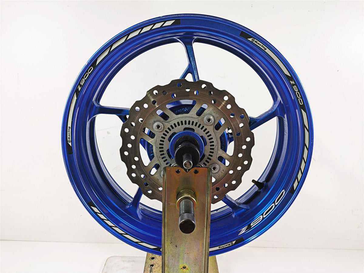 2020 Kawasaki Z900 ZR900 Nice Straight 17x5.5 Rear Wheel Rim Blue 41073-0713-60J {{ shop.shopifyCountryName }} - Mototech271