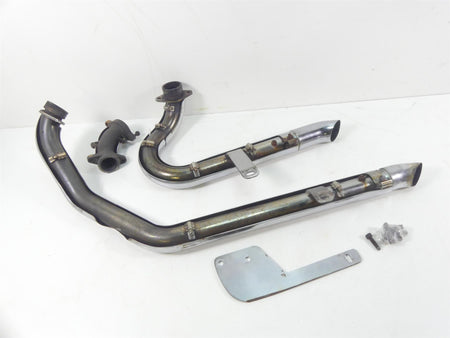 2004 Yamaha XV1700 Road Star Warrior 2 into 2 Short Staggered Exhaust Pipe Set {{ shop.shopifyCountryName }} - Mototech271
