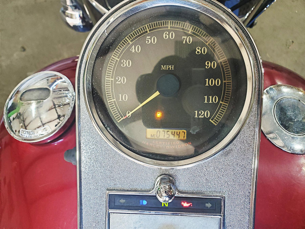 2004 Harley FLSTCI Softail Heritage Speedometer Gauge Instrument 75K 67410-04 {{ shop.shopifyCountryName }} - Mototech271