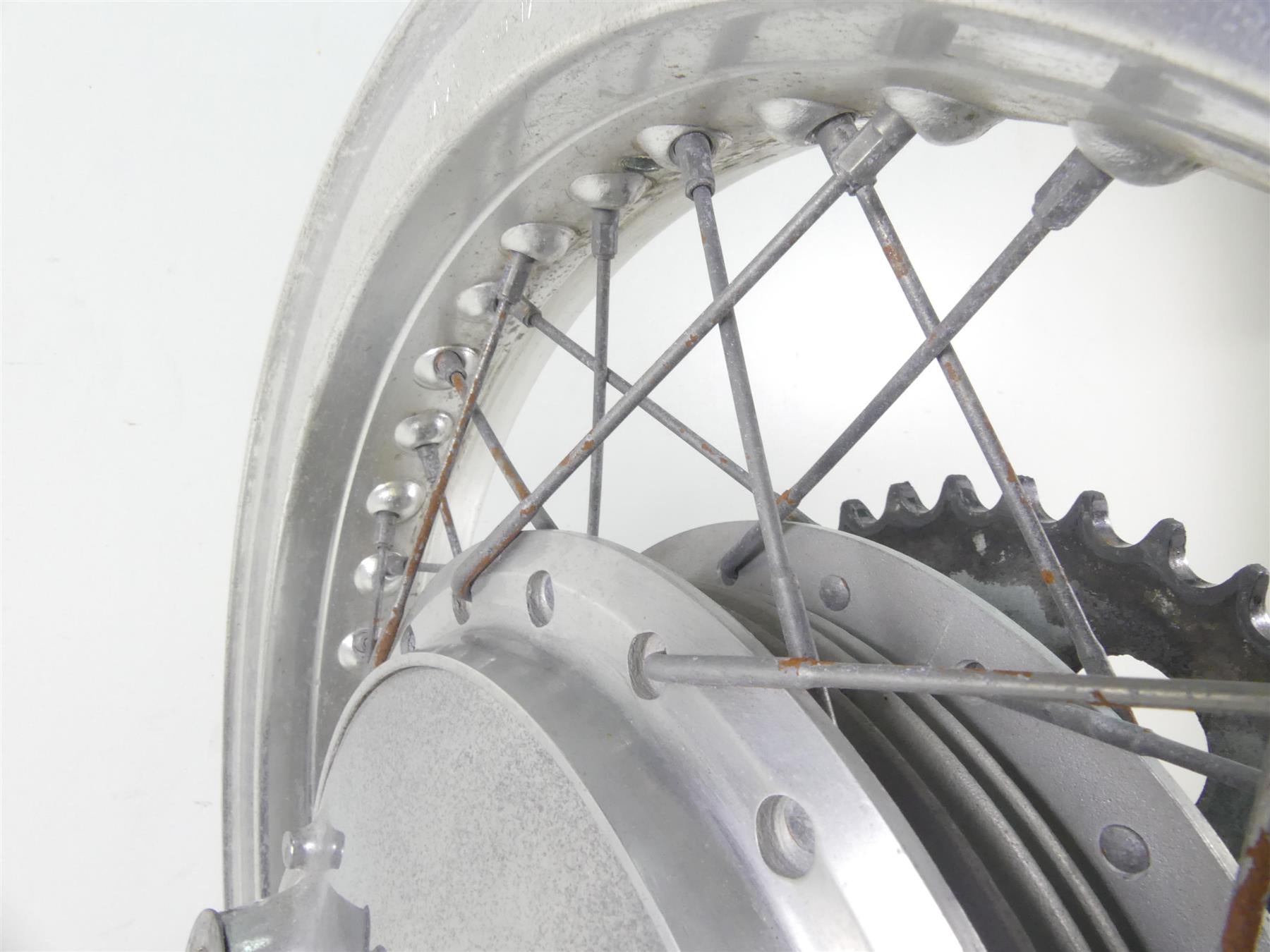 1977 Honda CB750 A Four Hondamatic Rear 2.5x17 Wheel Rim -Read 42701-371-003 {{ shop.shopifyCountryName }} - Mototech271