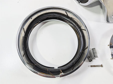 Harley Touring Aftermarket Chrome Road King Headlight Cover Nacelle Set {{ shop.shopifyCountryName }} - Mototech271