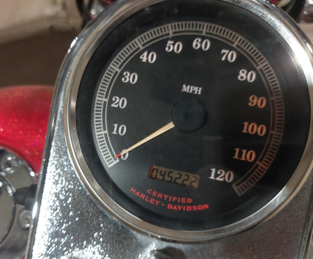 1999 Harley FXSTS Softail Springer Speedometer Gauge Instrument - 45K 67027-99A {{ shop.shopifyCountryName }} - Mototech271