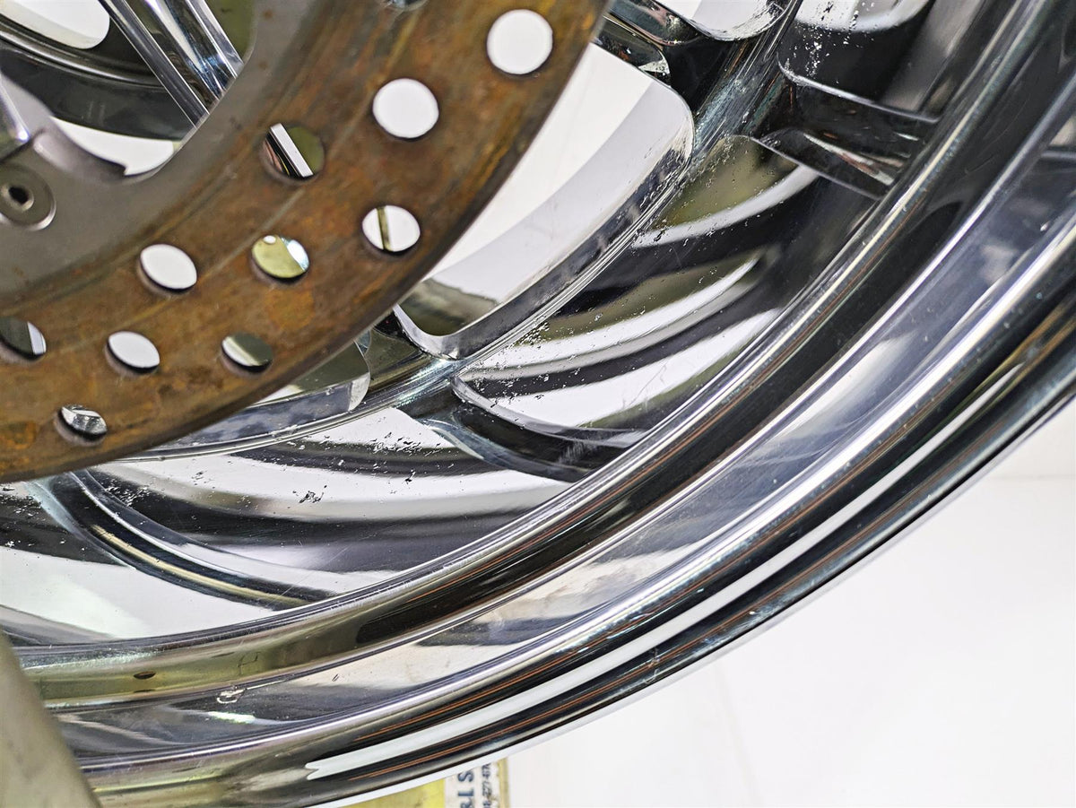 2004 Big Dog Chopper Straight Billet Rear Wheel Rim & Pulley 8.5x18 65T Pulley {{ shop.shopifyCountryName }} - Mototech271