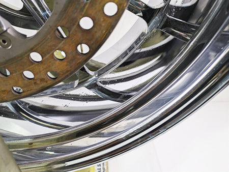 2004 Big Dog Chopper Straight Billet Rear Wheel Rim & Pulley 8.5x18 65T Pulley {{ shop.shopifyCountryName }} - Mototech271