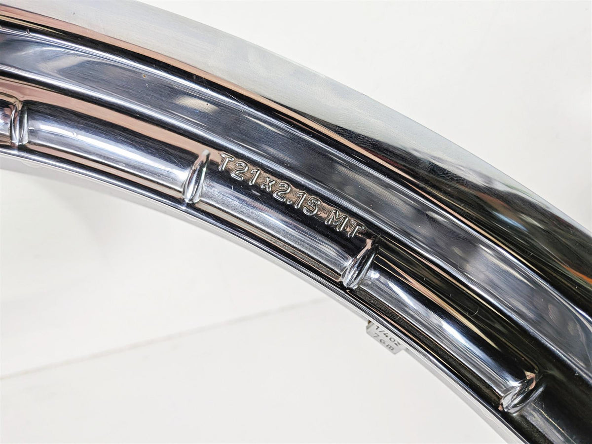 2008 Harley FXDSE CVO Dyna Chrome Slotted Front Wheel Rim 21x2.15 43973-08-Mototech271