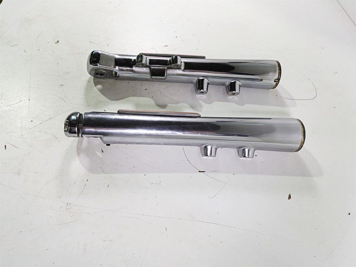 2003 Harley Softail FXSTDI Deuce 100th Front Fork Lower Chrome Leg Set 46068-00 {{ shop.shopifyCountryName }} - Mototech271