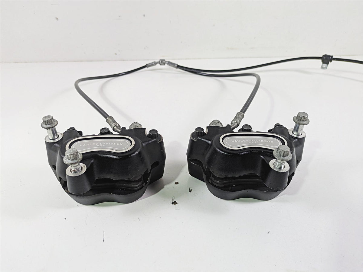2014 Harley FXDF Dyna Fat Bob Front Brake Caliper & Line Set 41300001 41300002 {{ shop.shopifyCountryName }} - Mototech271